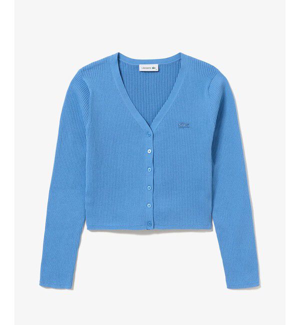 LACOSTE「UVカット クールマックスリブニットカーディガン」|カーディガン|