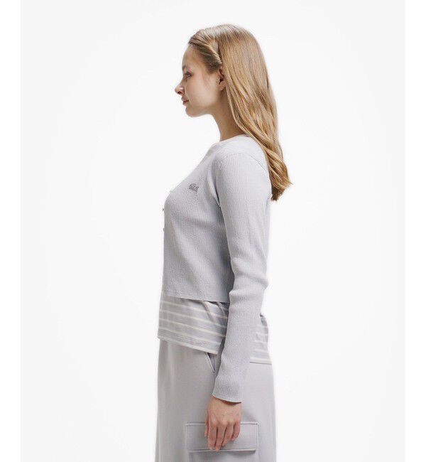 LACOSTE「UVカット クールマックスリブニットカーディガン」|カーディガン|