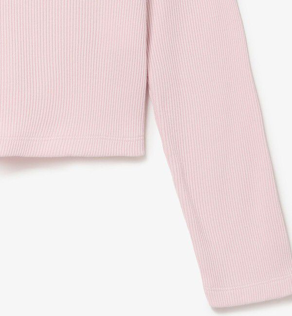 LACOSTE「ショート丈 リブジャージカーディガン」|カーディガン|
