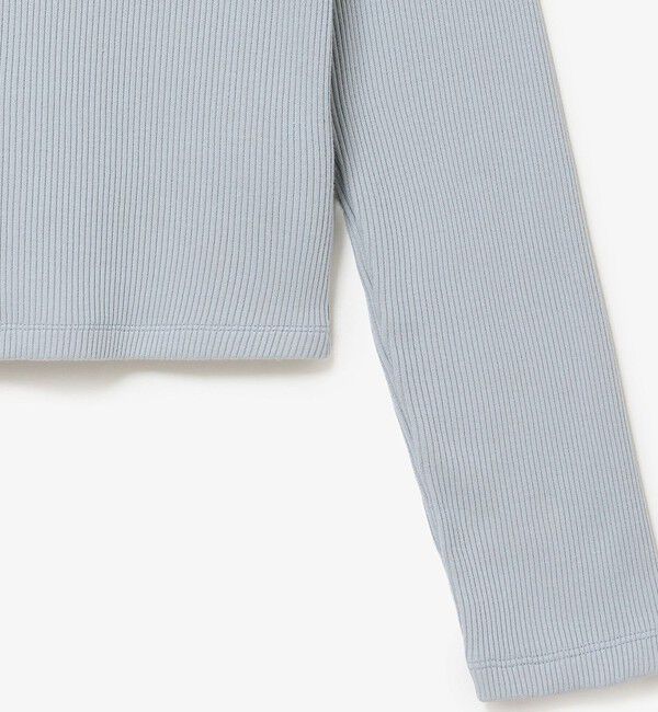 LACOSTE「ショート丈 リブジャージカーディガン」|カーディガン|