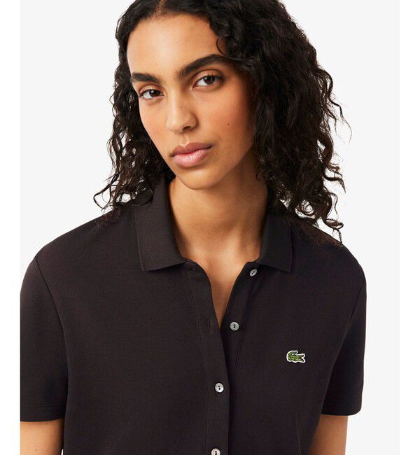 LACOSTE「ストレッチ鹿の子地プリーツポロドレス」|ワンピース|