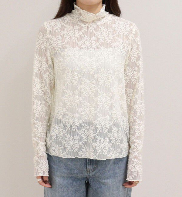 fredy emue「ふくれJQDハイネックレースプルオーバー」|Tシャツ・カットソー|