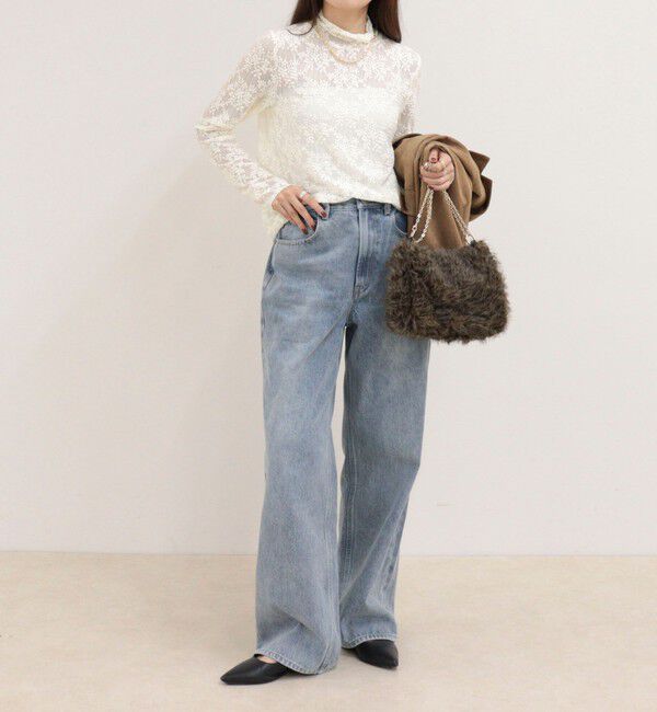 fredy emue「ふくれJQDハイネックレースプルオーバー」|Tシャツ・カットソー|