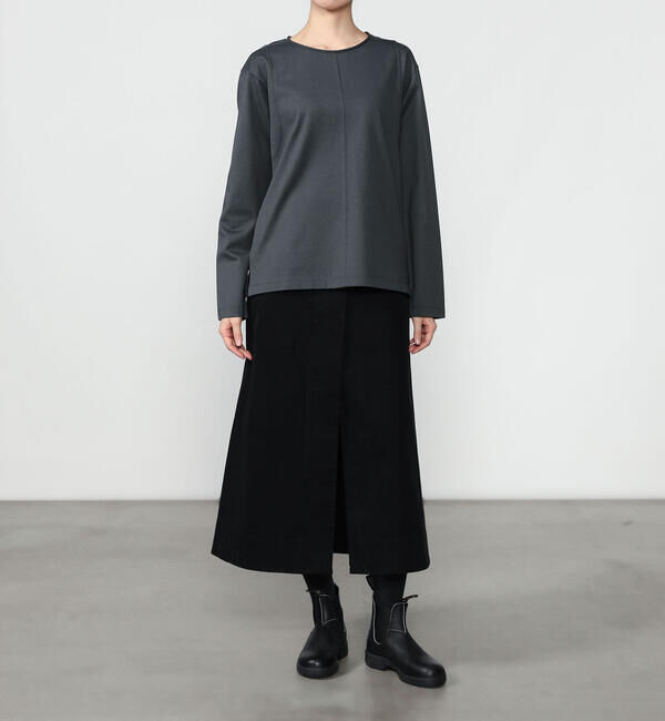  「UNFIL | シルケットコットンジャージー クルーネックTシャツ WOMEN」|Tシャツ・カットソー|