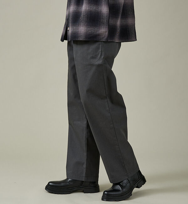 ABAHOUSE「【DICKIES / ディッキーズ】TCツイル/デニム ワイドストレートパンツ（」|その他|チャコールグレー