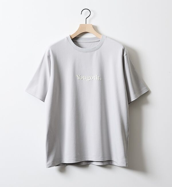 ABAHOUSE「【YOU GOT IT.】ベアポンチ ロゴ 半袖Tシャツ」|Tシャツ・カットソー|グレージュ