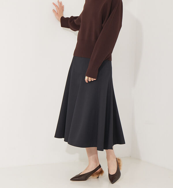 Rouge vif「【XSサイズ展開】フレアサーキュラースカート」|スカート|ブラック
