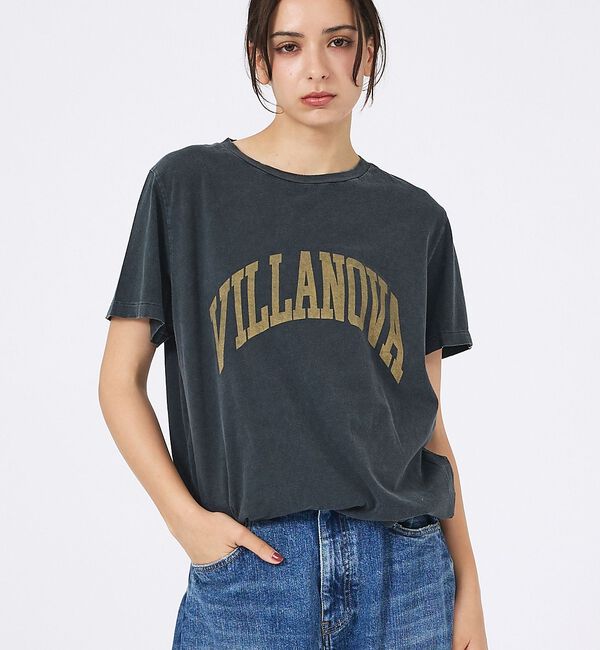 Rouge vif「【REMI RELIEF / レミレリーフ】SP加工/ロゴT/VILLANOVA」|Tシャツ・カットソー|ブラック