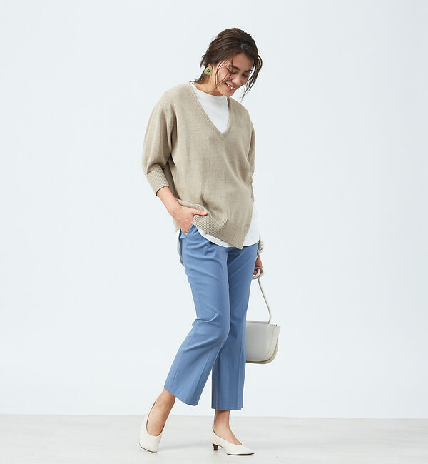 qualite「ストレッチクロップドフレアーパンツ」|その他|