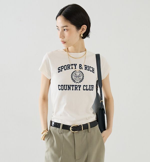 The Store by C' 「【Sporty&Rich】Varsity Crest Essential Tee」|Tシャツ・カットソー|ホワイト