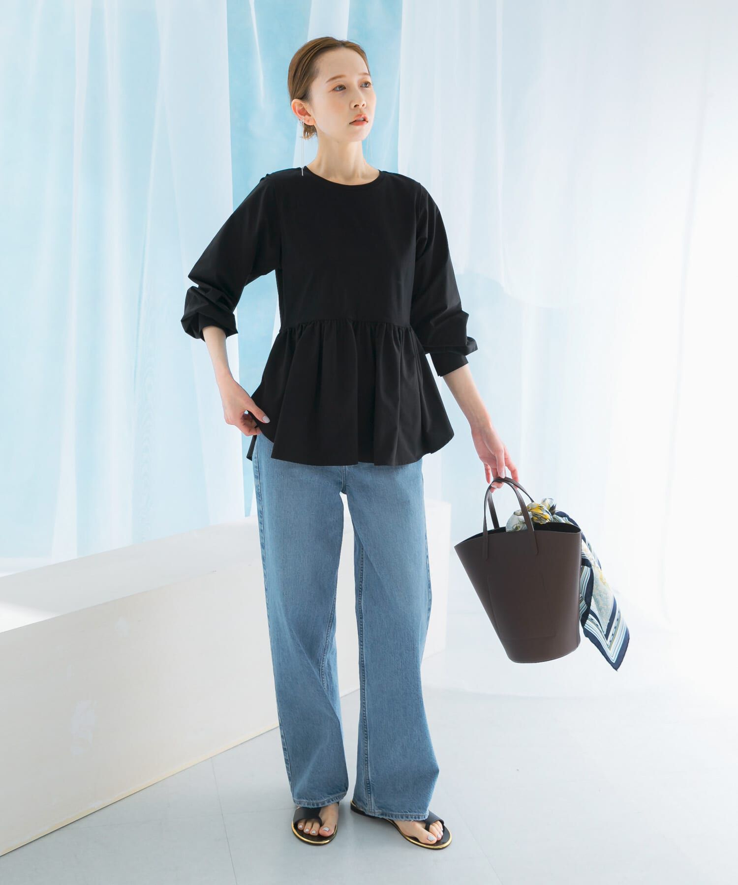 URBAN RESEARCH ROSSO「ペプラムドッキングプルオーバー」|Tシャツ・カットソー|