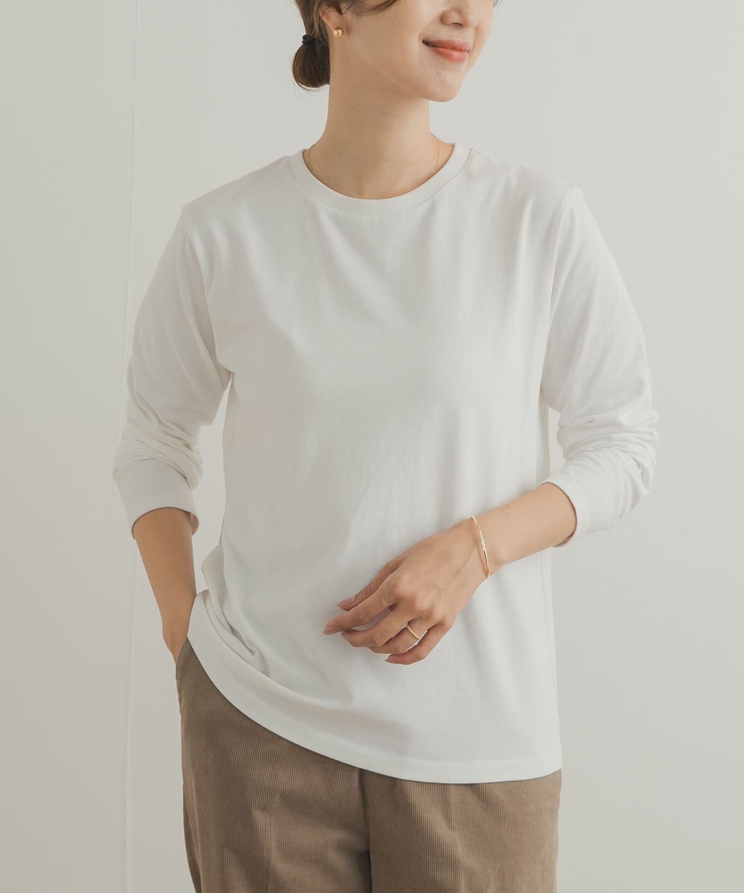 URBAN RESEARCH DOORS「Grow Organic クルーネックロングスリーブTシャツ」|Tシャツ・カットソー|