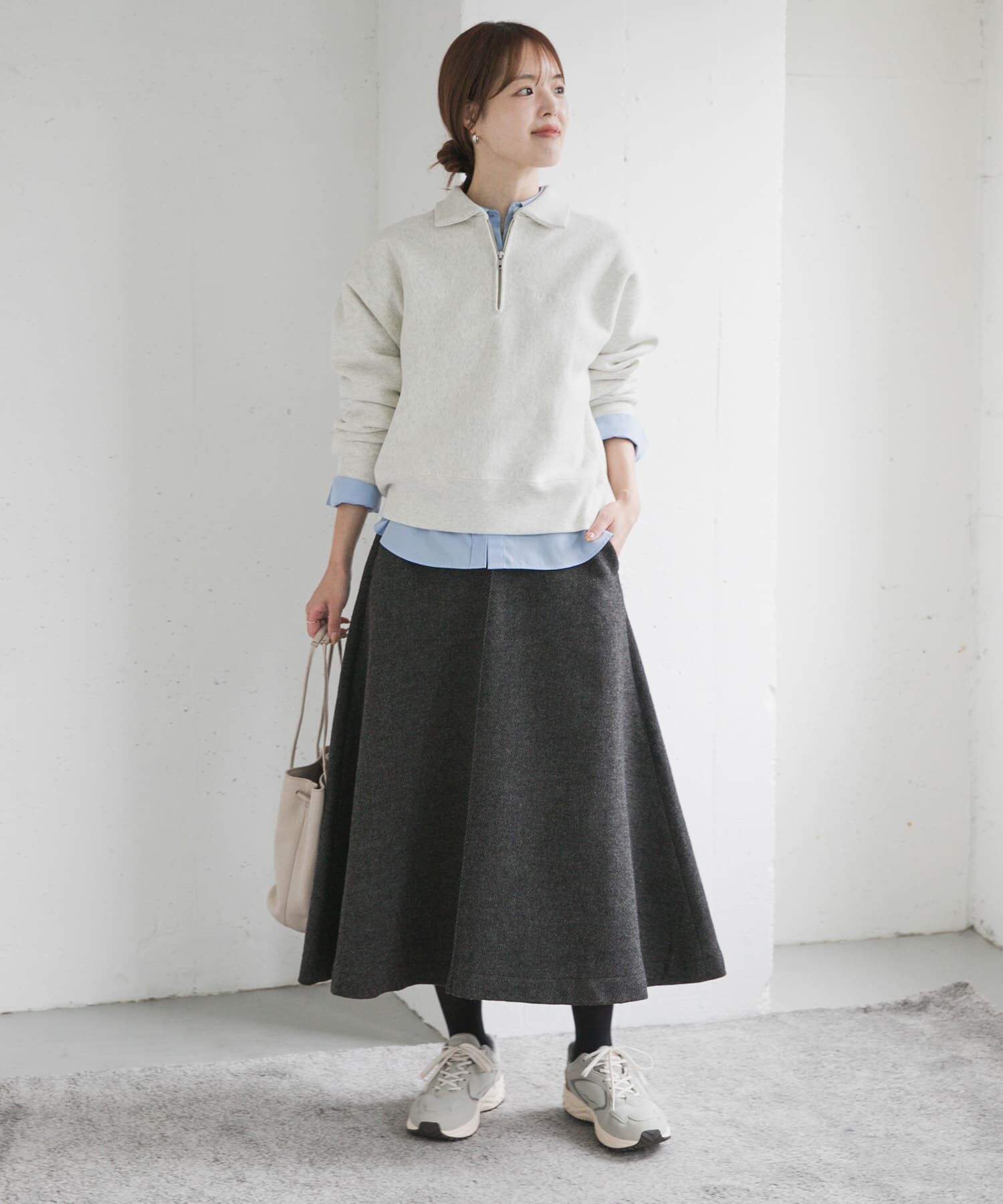 URBAN RESEARCH DOORS「『仁村紗和さん着用』『UR TECH』完声/暖フレアスカート」|スカート|