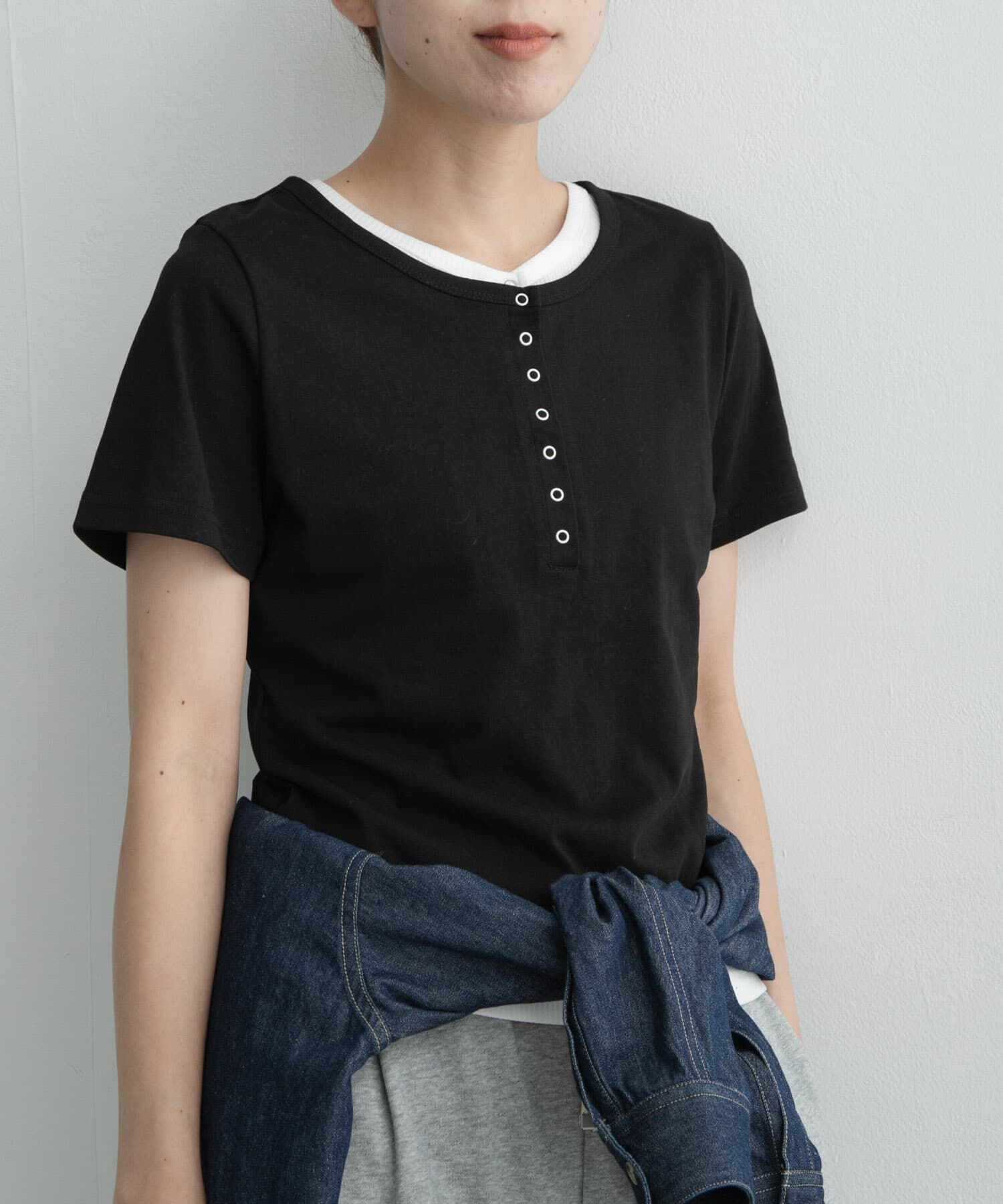 Sonny Label 「レイヤードライクヘンリーネックプルオーバー」|Tシャツ・カットソー|