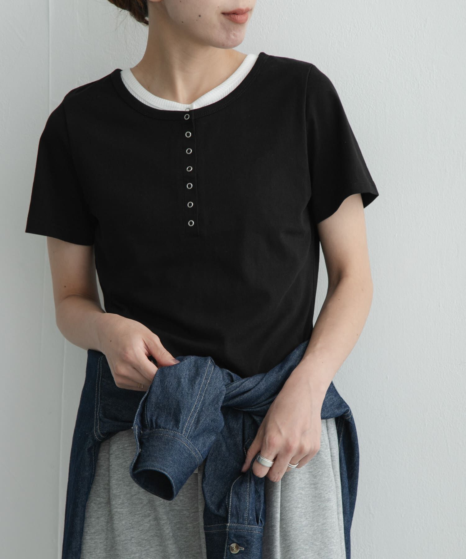 Sonny Label 「レイヤードライクヘンリーネックプルオーバー」|Tシャツ・カットソー|