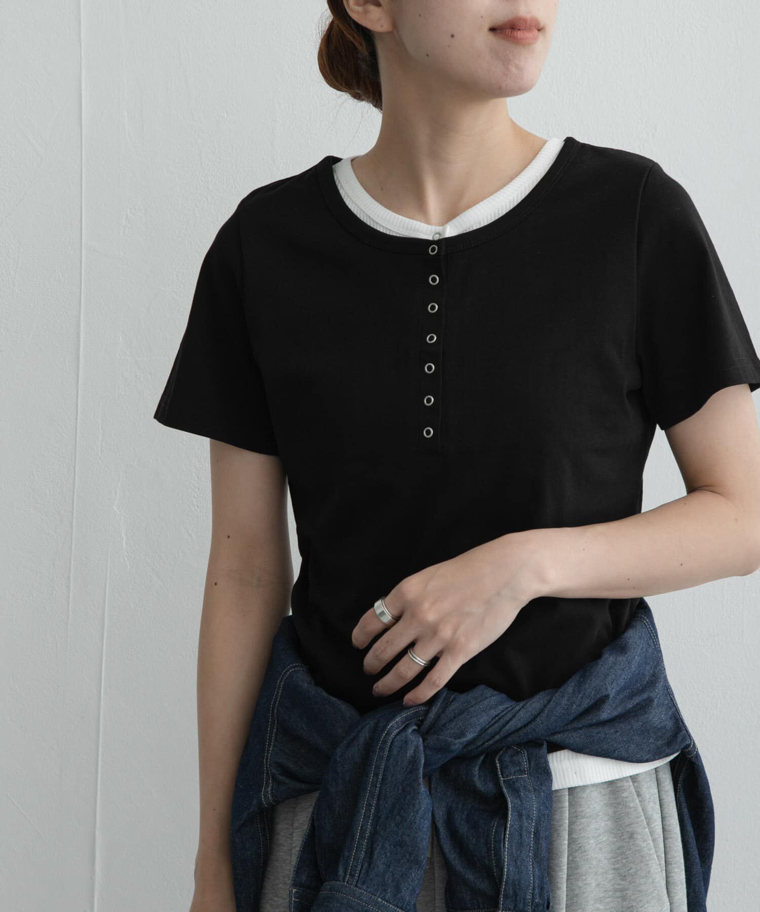 Sonny Label 「レイヤードライクヘンリーネックプルオーバー」|Tシャツ・カットソー|