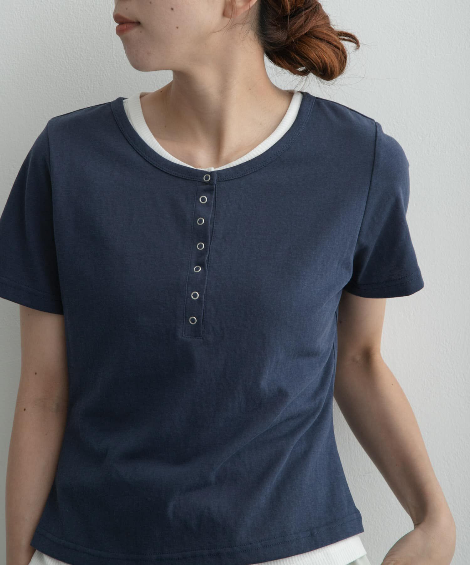 Sonny Label 「レイヤードライクヘンリーネックプルオーバー」|Tシャツ・カットソー|