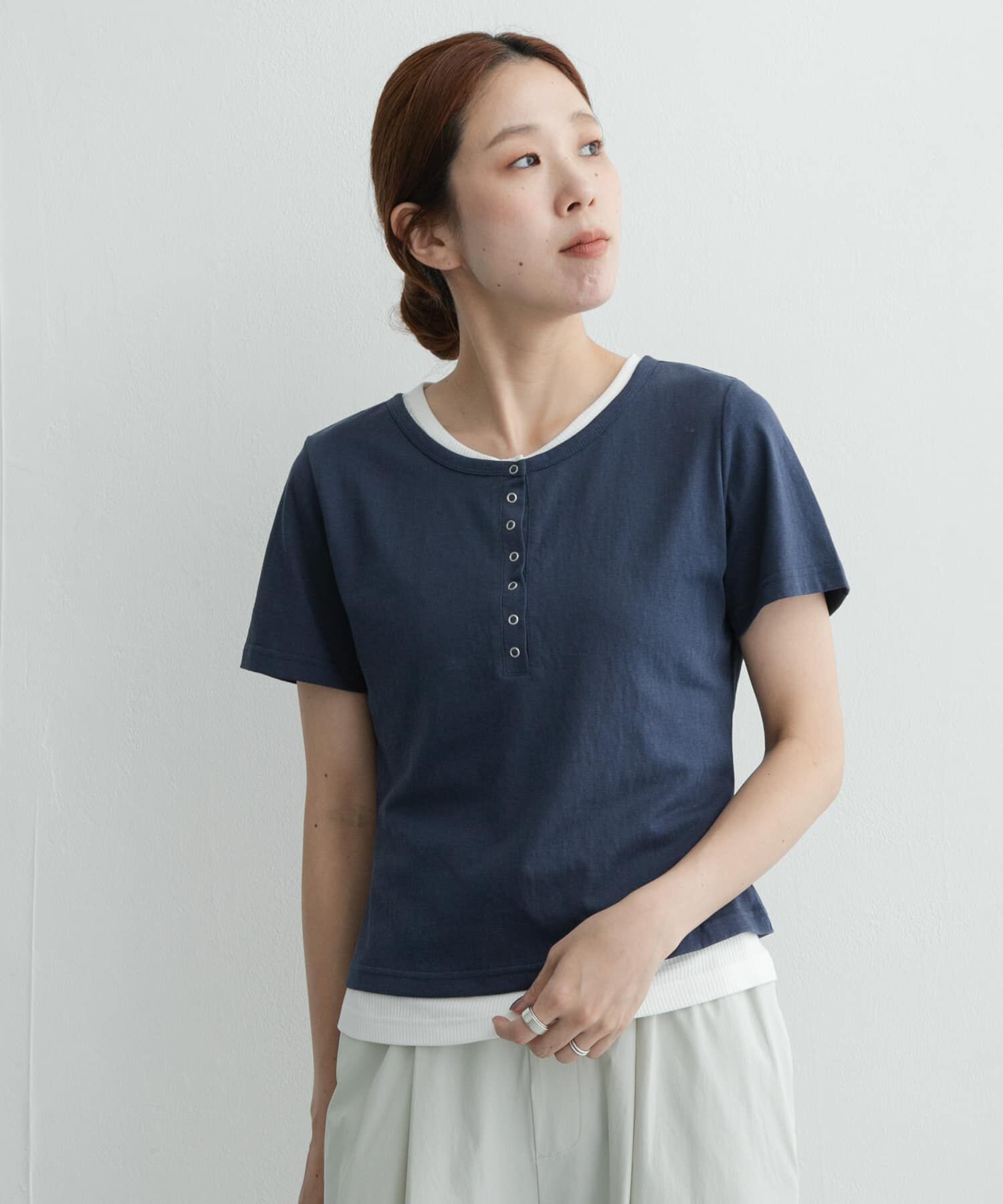 Sonny Label 「レイヤードライクヘンリーネックプルオーバー」|Tシャツ・カットソー|