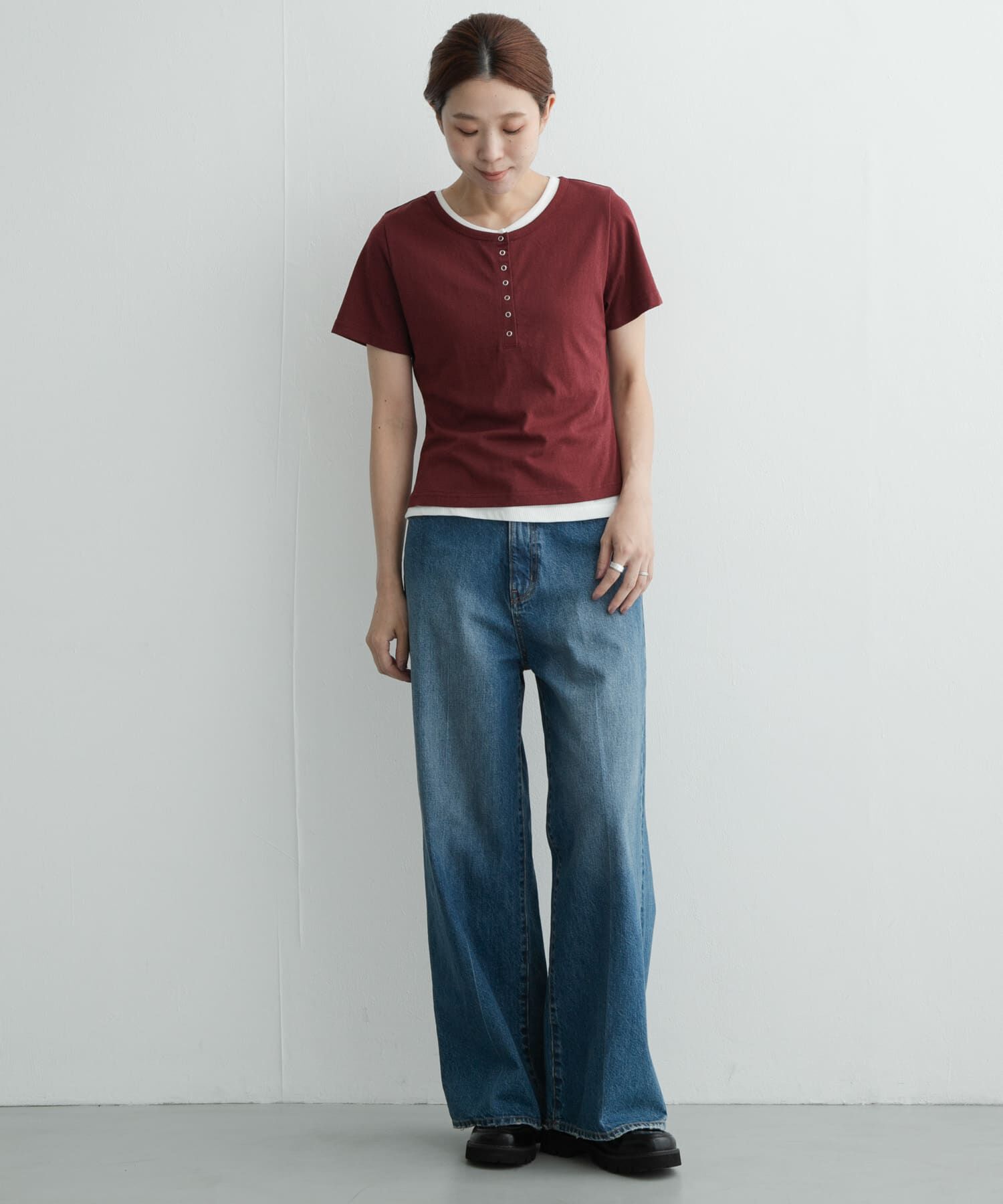 Sonny Label 「レイヤードライクヘンリーネックプルオーバー」|Tシャツ・カットソー|