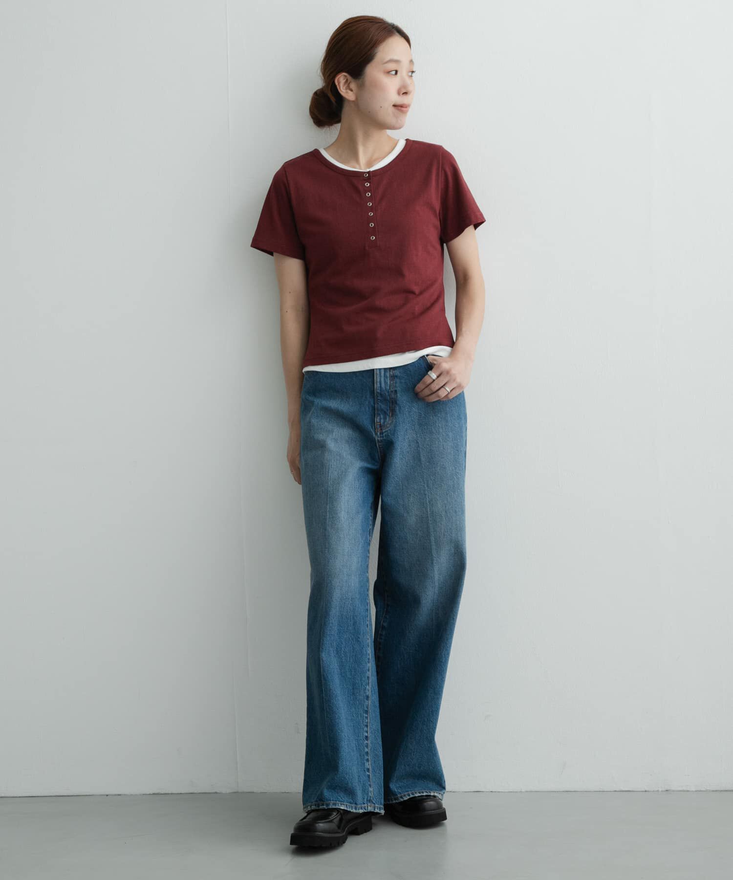 Sonny Label 「レイヤードライクヘンリーネックプルオーバー」|Tシャツ・カットソー|