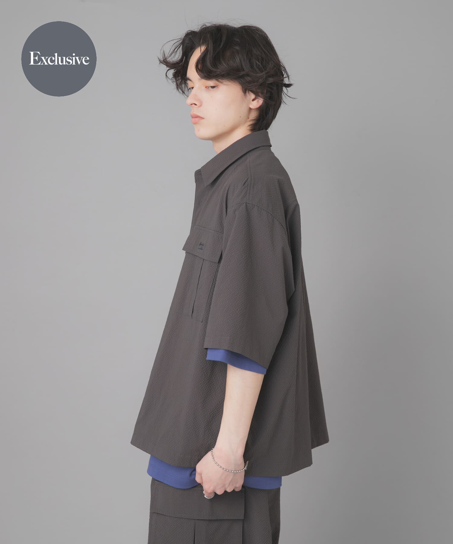 SENSE OF PLACE by URBAN RESEARCH「『別注』Converse&times;SENSE OF PLACE　JACK PURCELLショートスリーブシャツ」|シャツ・ブラウス|チャコールグレー