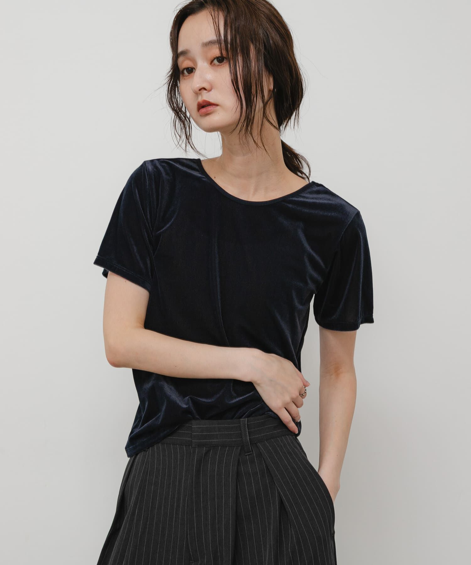 SENSE OF PLACE by URBAN RESEARCH「2WAYシシュウベロアTシャツ」|Tシャツ・カットソー|