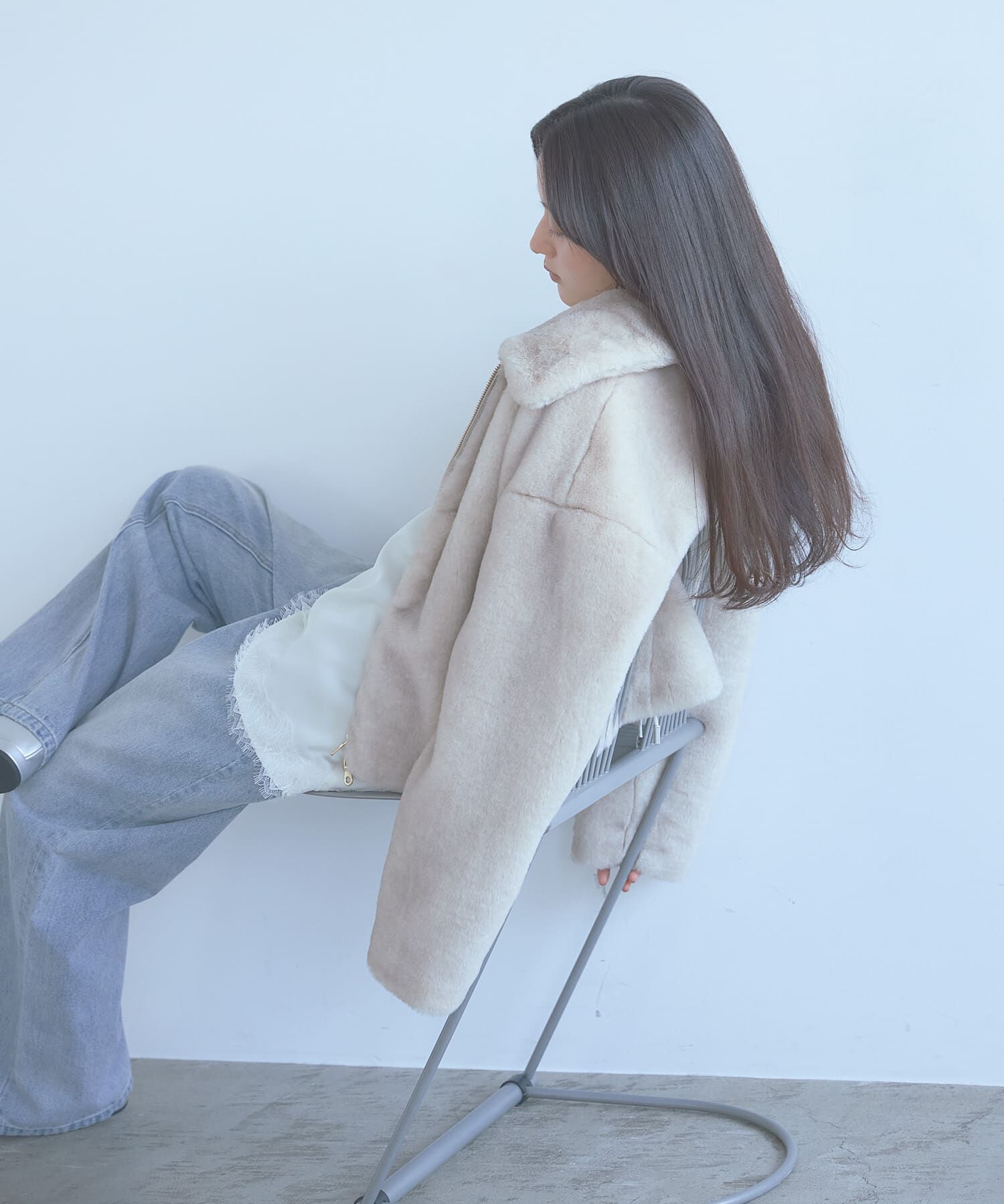 SENSE OF PLACE by URBAN RESEARCH「TISSAVEL フェイクファーショートコート」|ブルゾン・スタジャン|