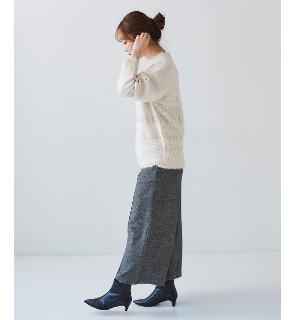 le.coeur blanc「ツイードライクワイドクロップドパンツ」|その他|