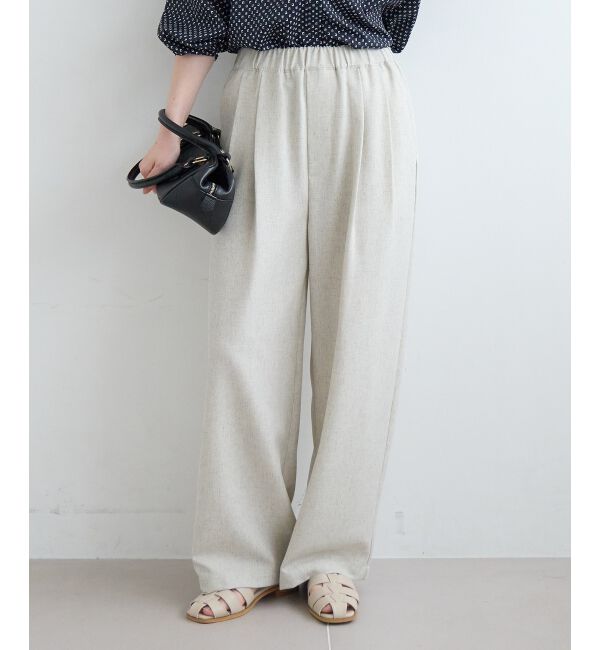  「麻混メランジツータックパンツ」|その他|