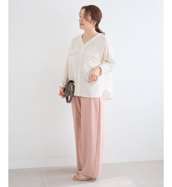  「麻混メランジツータックパンツ」|その他|