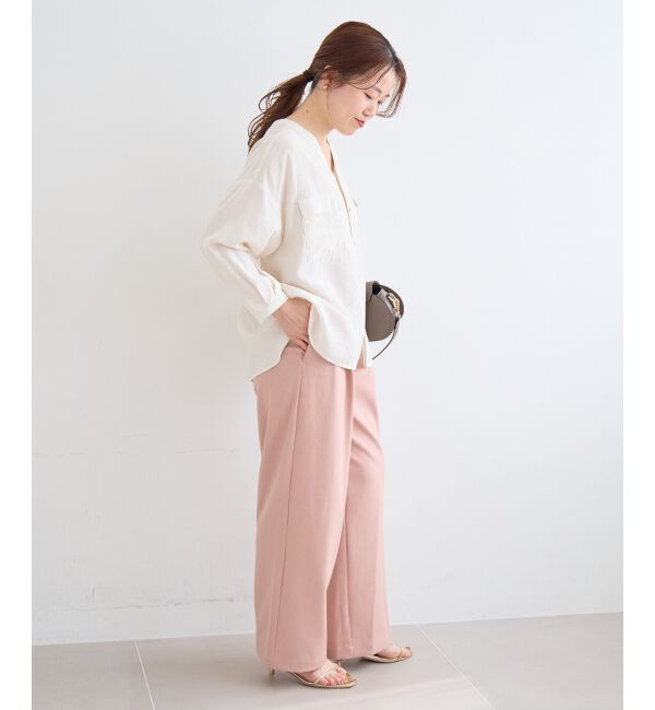  「麻混メランジツータックパンツ」|その他|