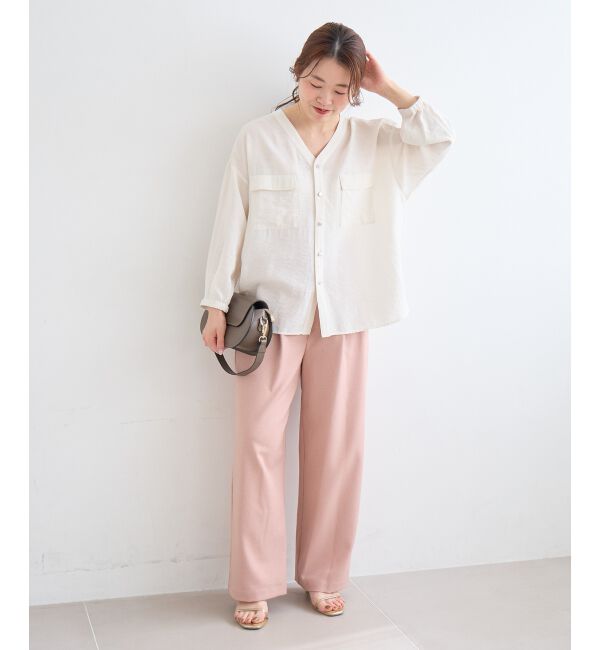  「麻混メランジツータックパンツ」|その他|