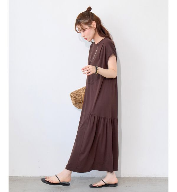  「スムースポンチ裾切替ワンピース」|ワンピース|