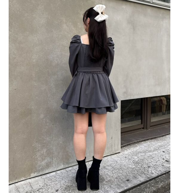  「ナポレオンデザイン長袖ワンピース」|ワンピース|