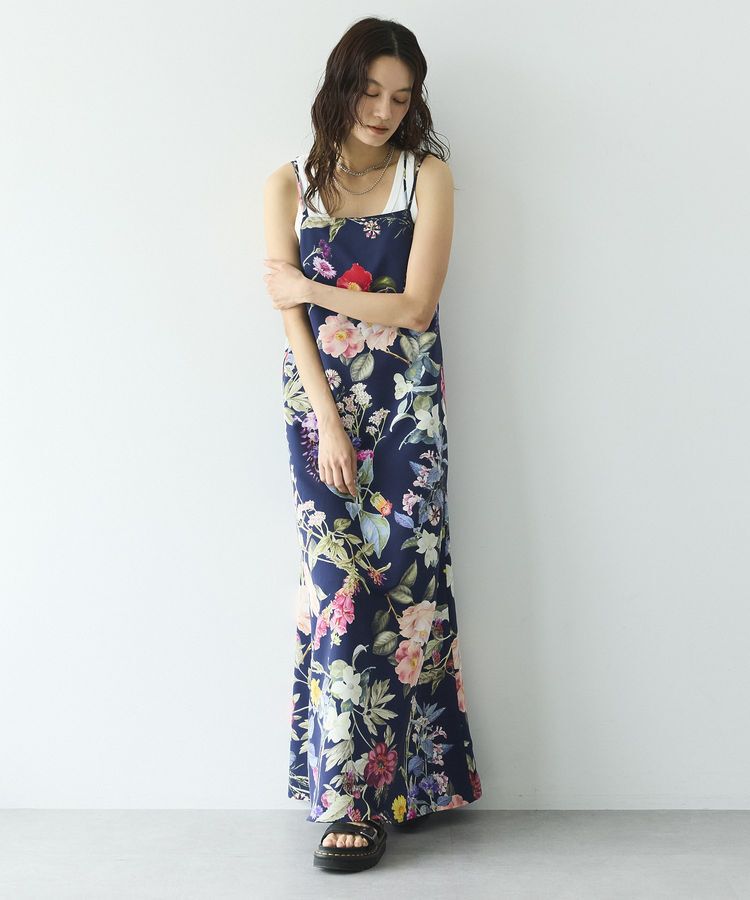 GARAGE OF GOOD CLOTHING「【日本製】フラワープリントキャミワンピース」|ワンピース|