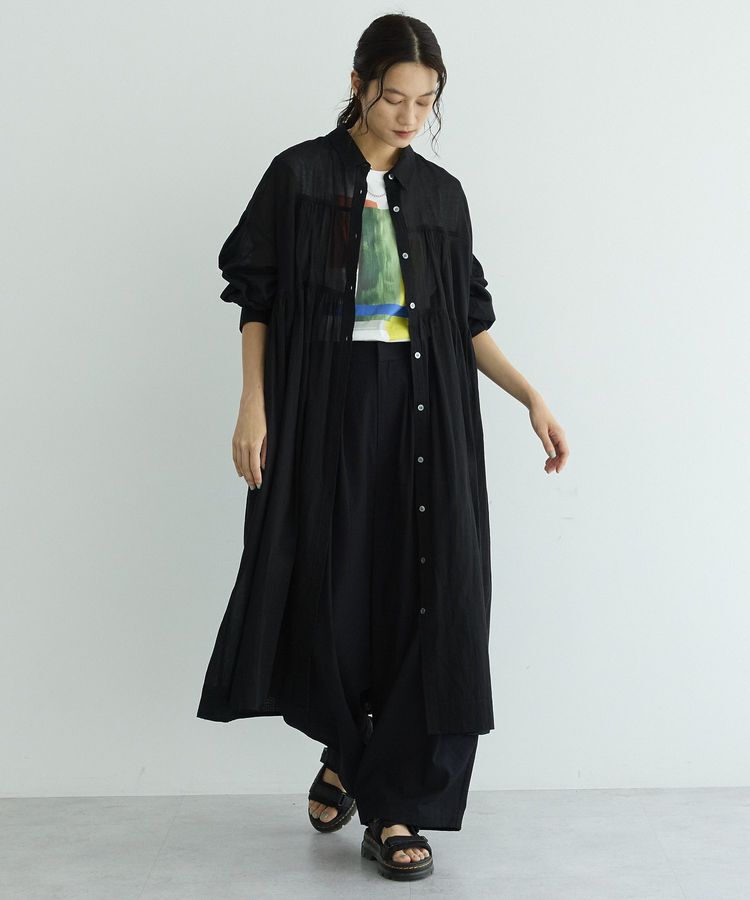 GARAGE OF GOOD CLOTHING「【EC限定】コットンボイルギャザーシャツワンピース」|ワンピース|