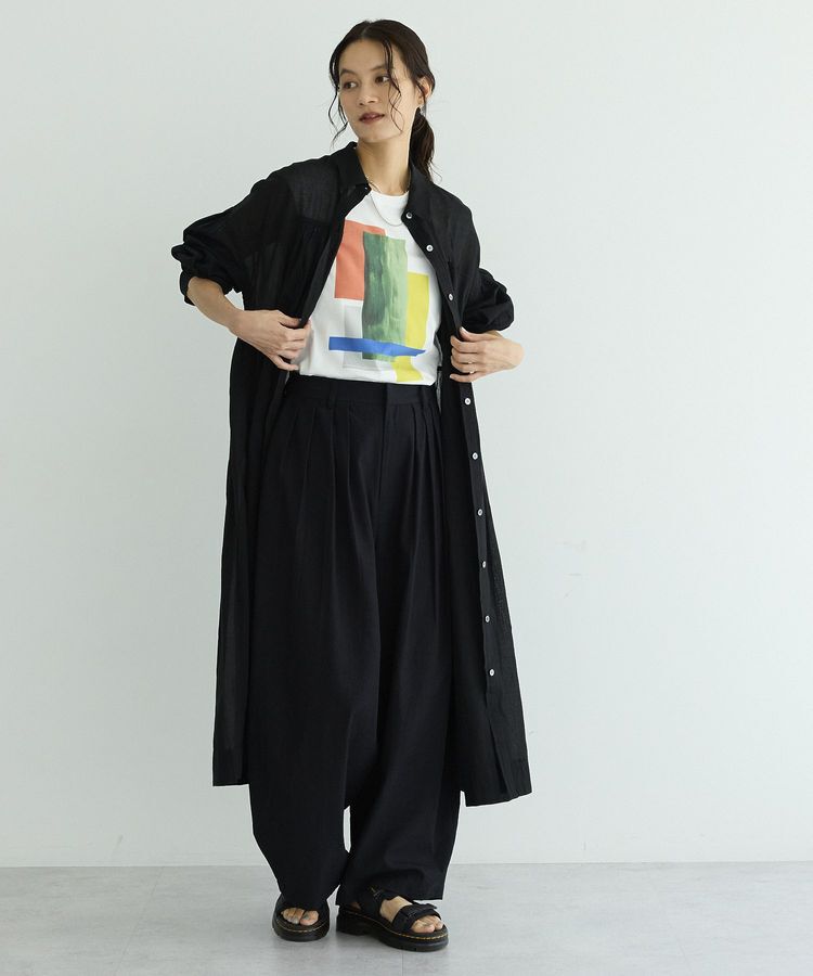 GARAGE OF GOOD CLOTHING「【EC限定】コットンボイルギャザーシャツワンピース」|ワンピース|