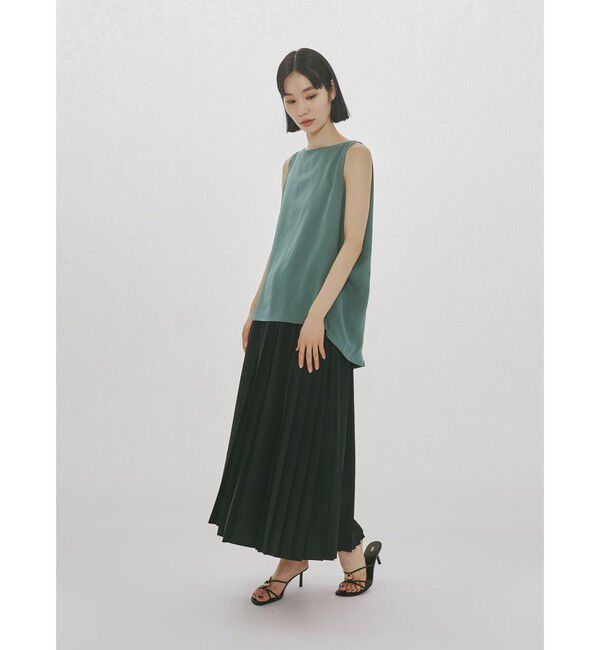 MIDIUMISOLID「MIDIUMISOLID for Ladies ノースリーブタックワイドプルオーバー」|Tシャツ・カットソー|