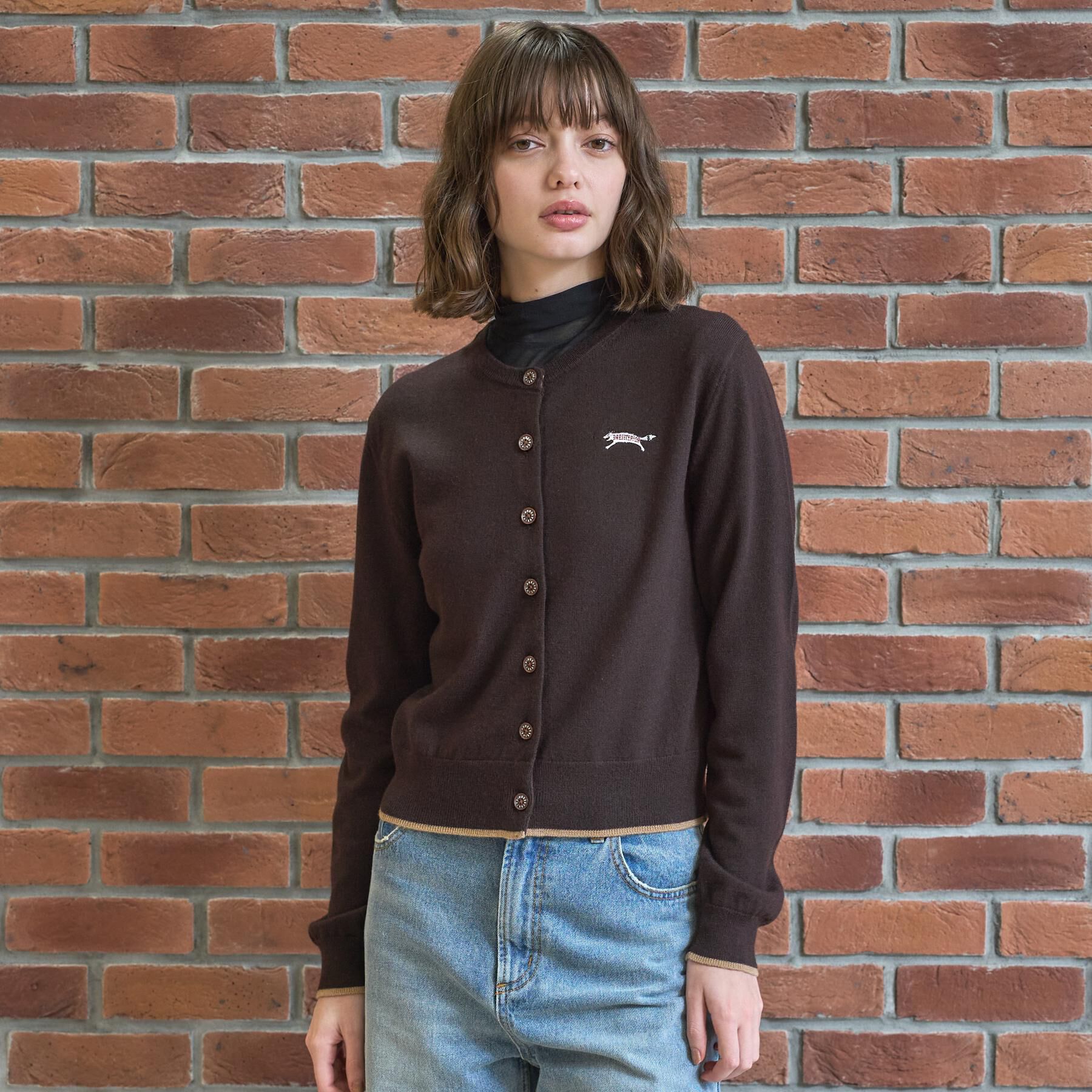 DRESSTERIOR「ゼニアバル―ファキャッシュウールクルーネックカーディガン」|カーディガン|