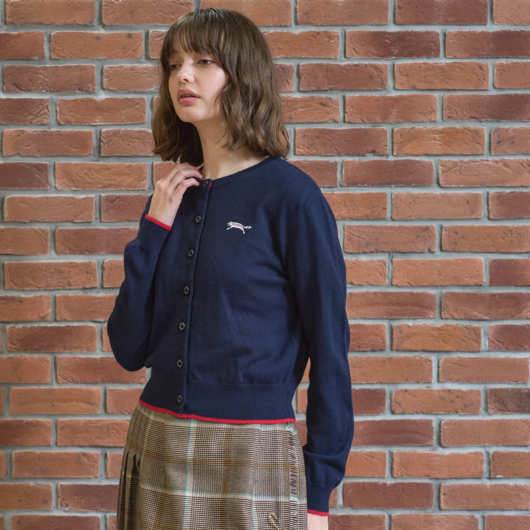 DRESSTERIOR「ゼニアバル―ファキャッシュウールクルーネックカーディガン」|カーディガン|