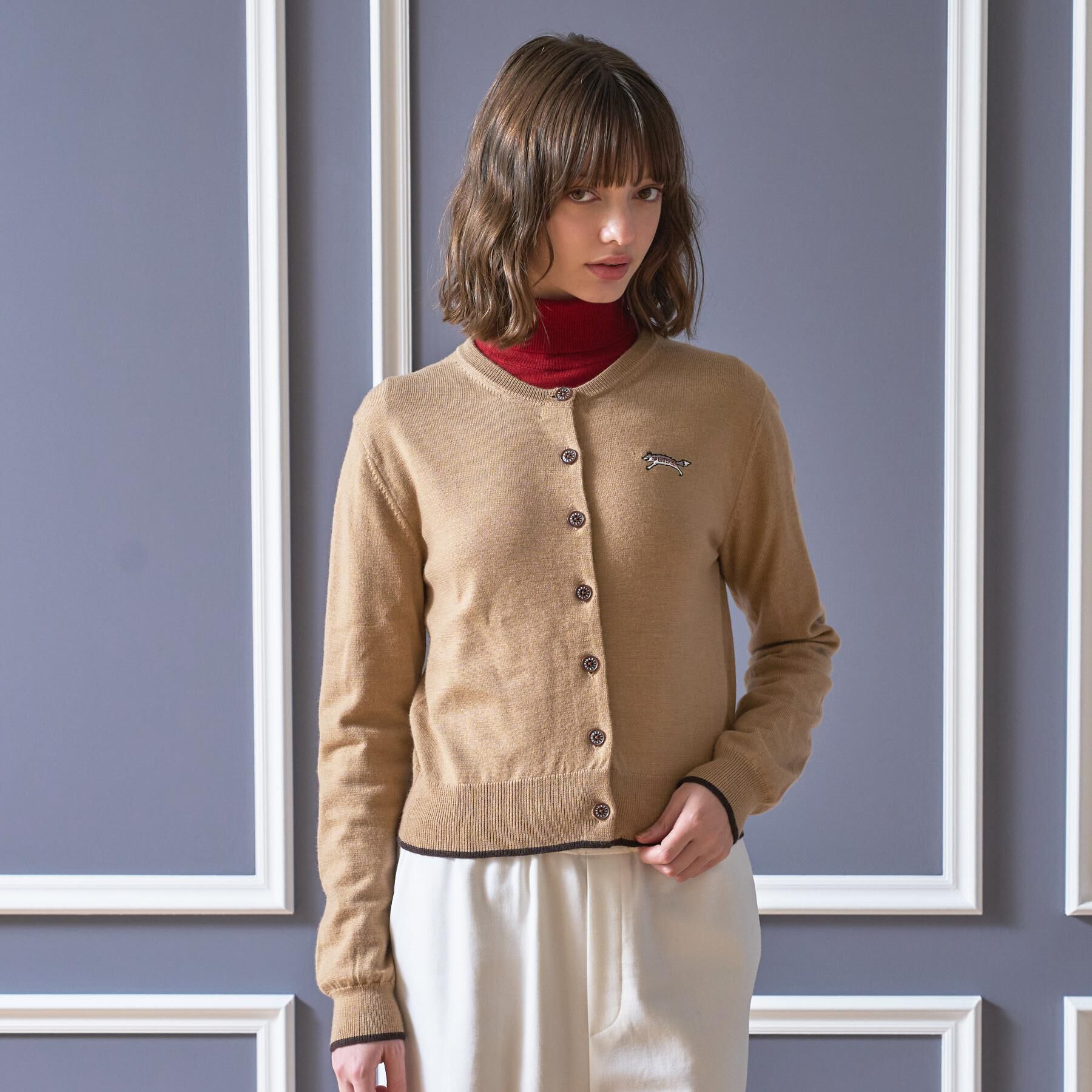 DRESSTERIOR「ゼニアバル―ファキャッシュウールクルーネックカーディガン」|カーディガン|