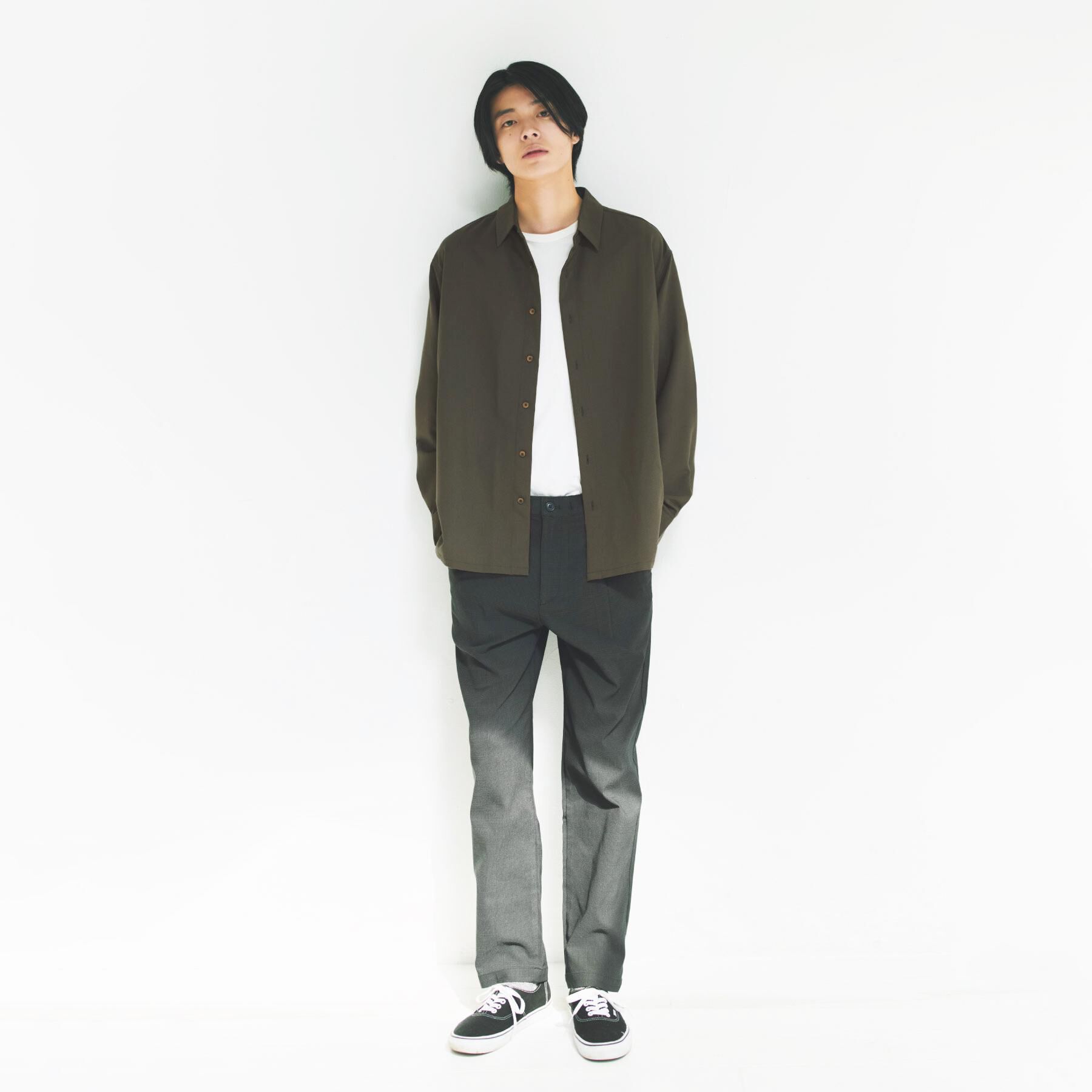 THE SHOP TK「【洗濯機OK】ウールライク 長袖シャツ」|シャツ・ブラウス|