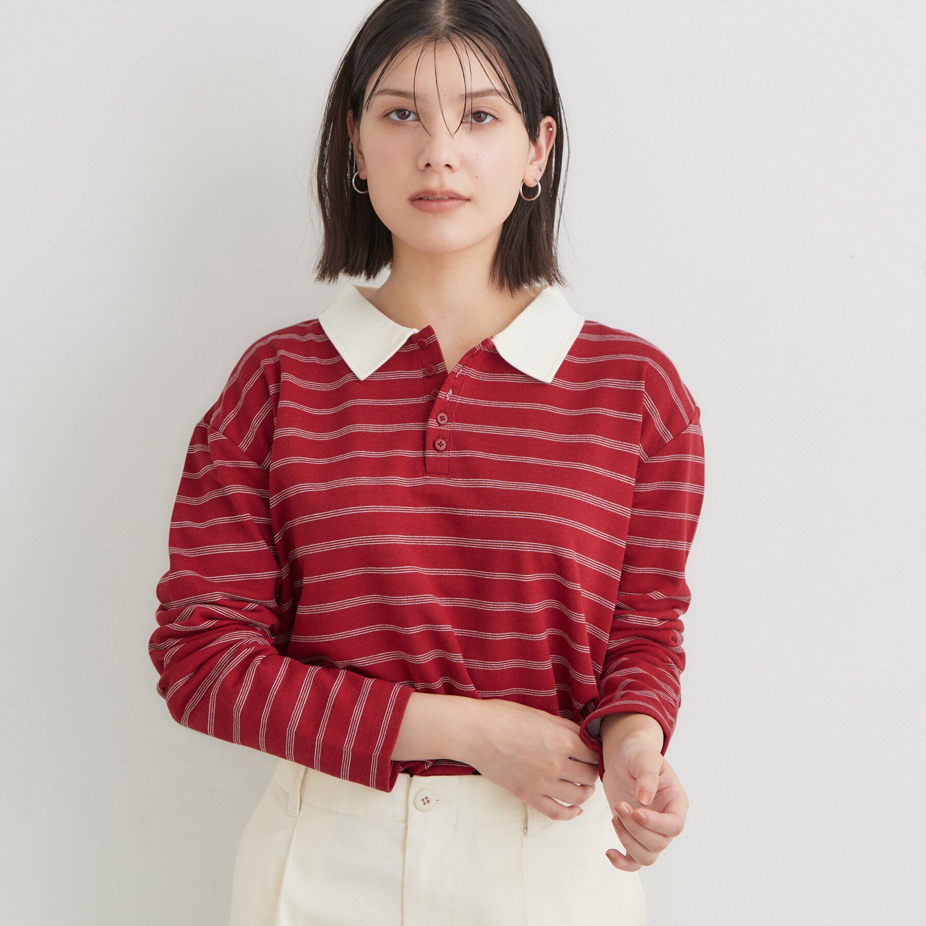 THE SHOP TK「ボーダーポロシャツ」|ポロシャツ|