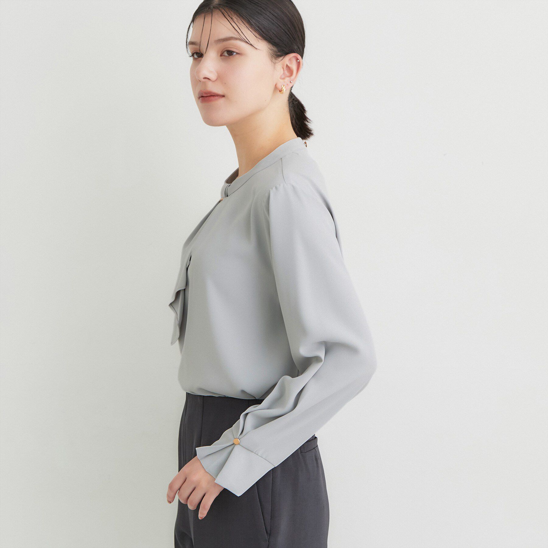 THE SHOP TK「ラッフルタイジョーゼットブラウス」|シャツ・ブラウス|