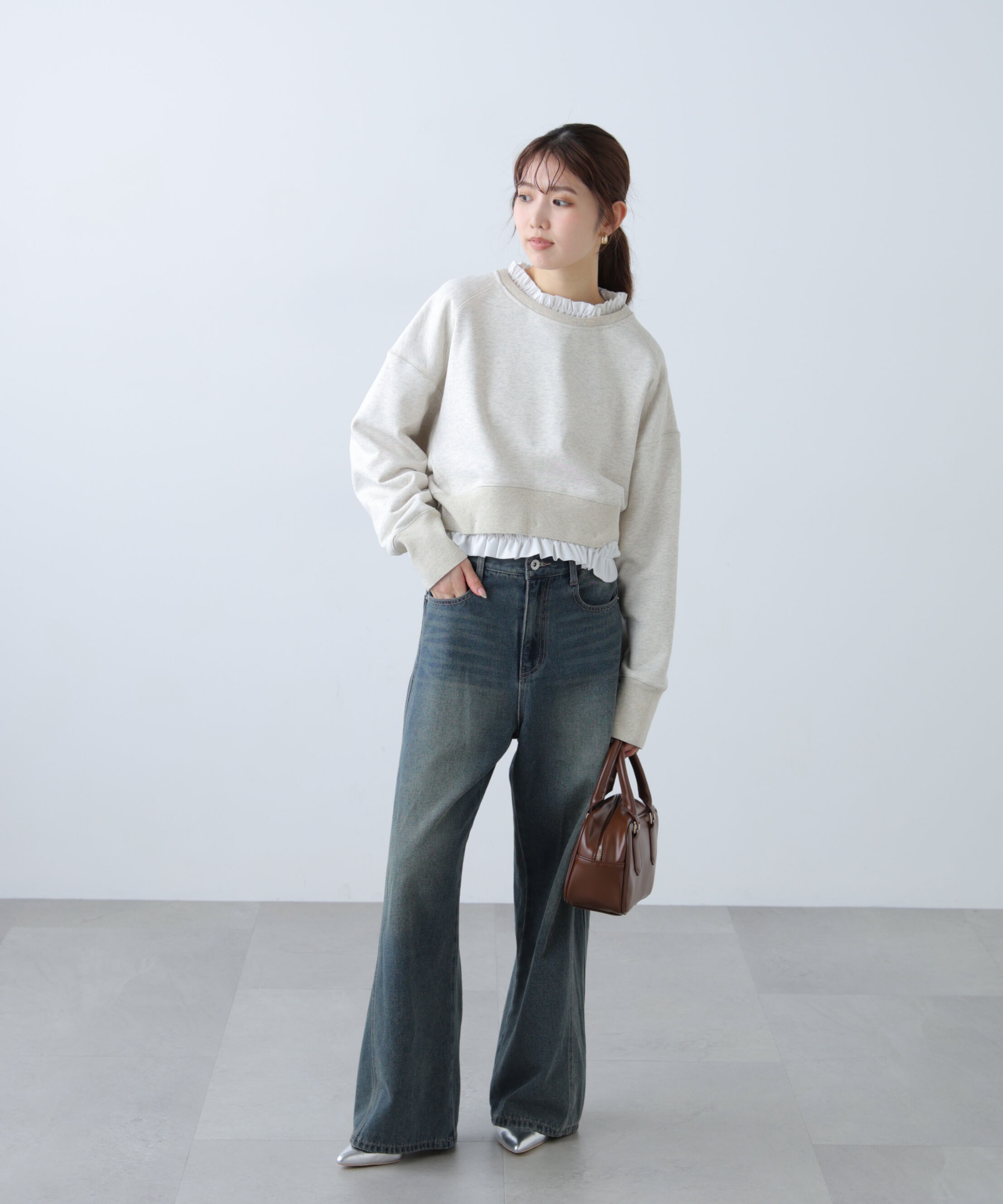  「フリルドッキングスウェット」|Tシャツ・カットソー|