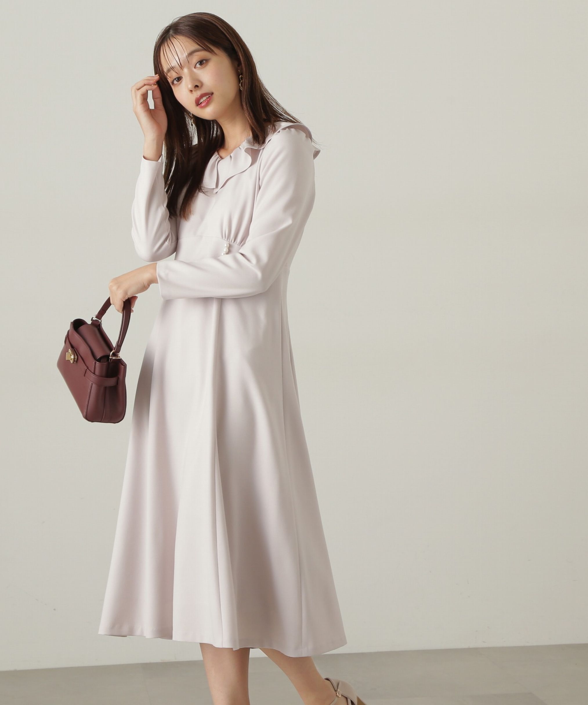 PROPORTION BODY DRESSING「デザインフレアーギャザーワンピース」|ワンピース|