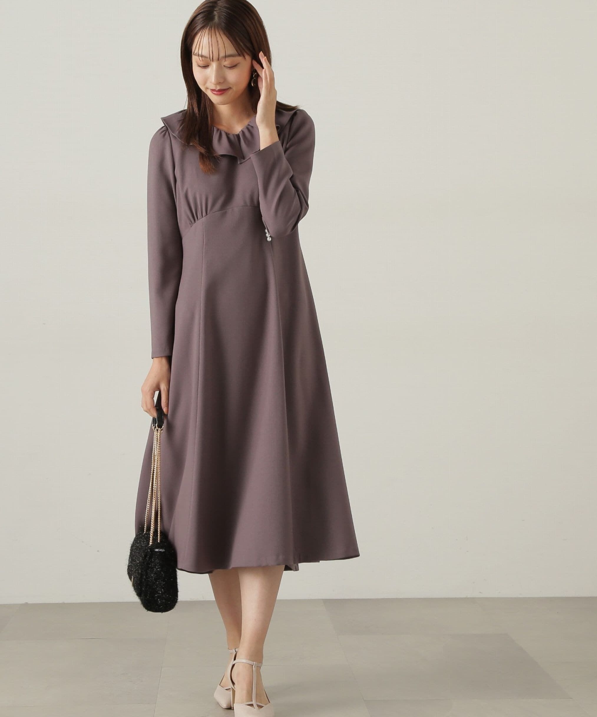 PROPORTION BODY DRESSING「デザインフレアーギャザーワンピース」|ワンピース|