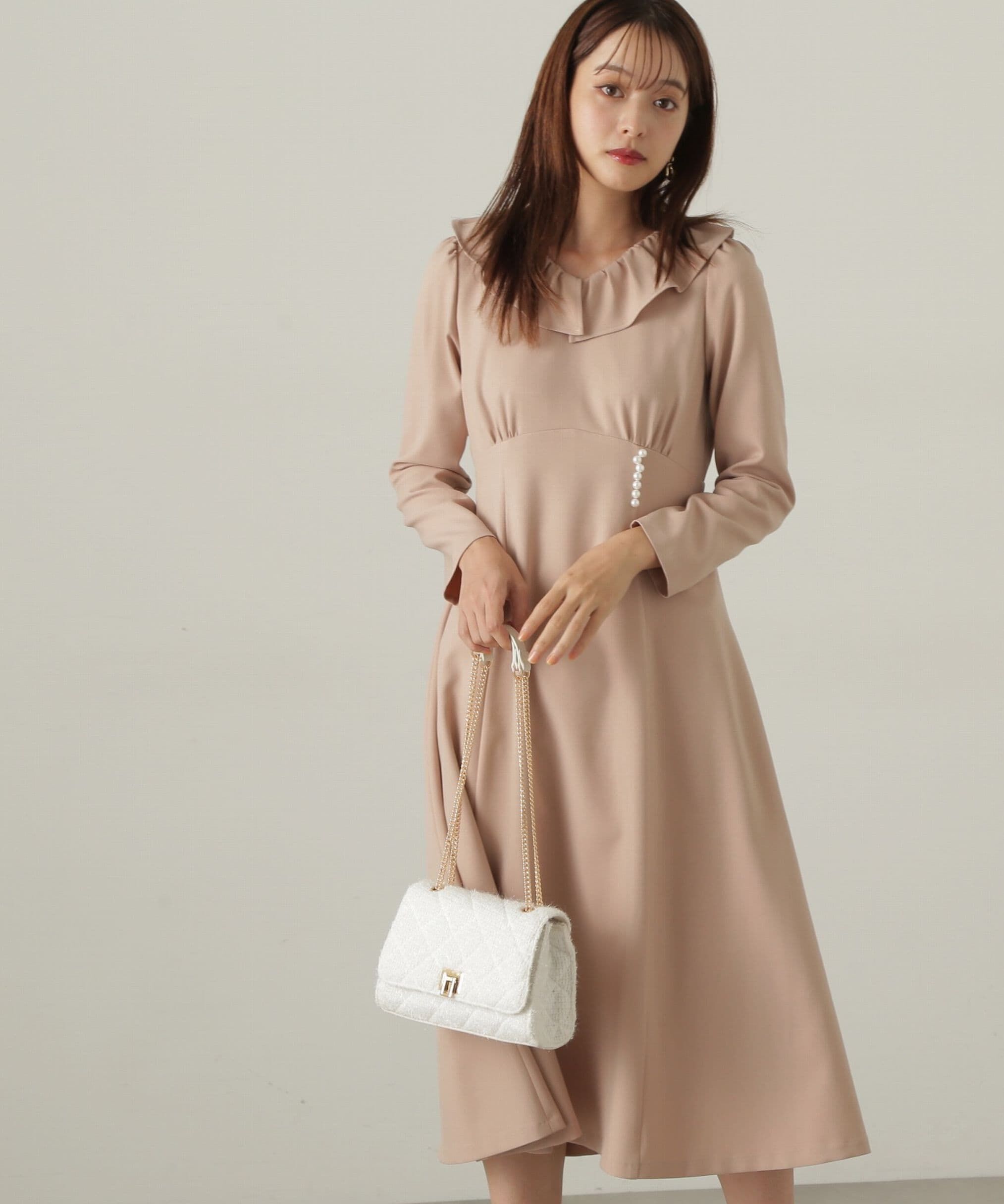 PROPORTION BODY DRESSING「デザインフレアーギャザーワンピース」|ワンピース|