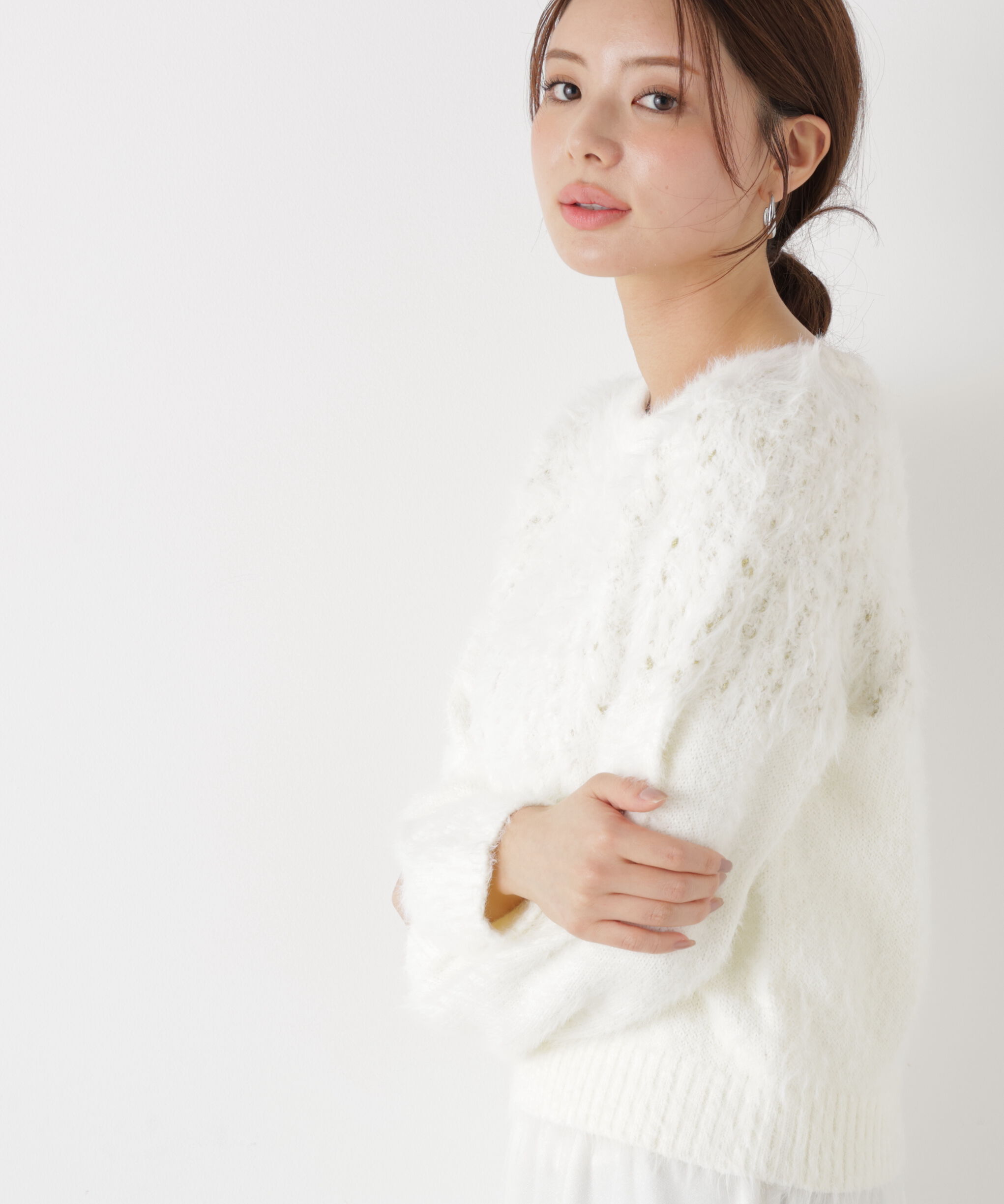 PROPORTION BODY DRESSING「ラメ入り求心柄ニット 25AW」|ニット・セーター|