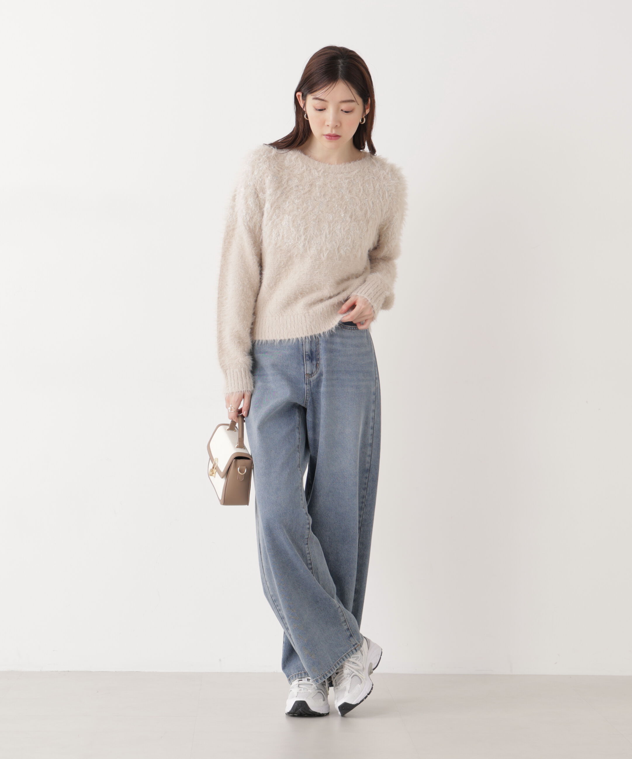 PROPORTION BODY DRESSING「ラメ入り求心柄ニット 25AW」|ニット・セーター|